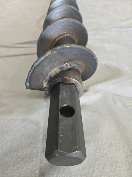 5" x 5' Continuous Flight Auger – 1 5/8 Hex