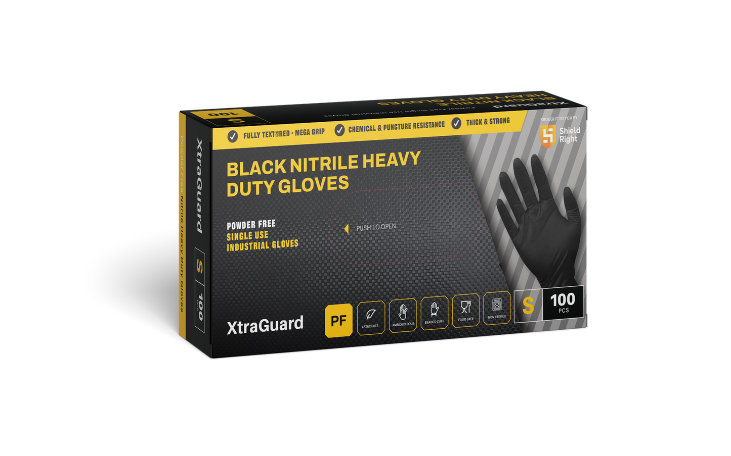Black Nitrile Gloves-Heavy Duty