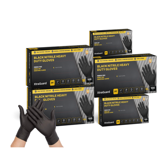 Black Nitrile Gloves-Heavy Duty