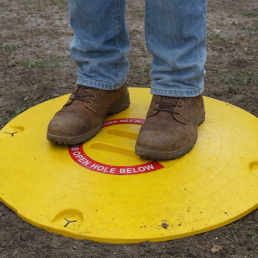 Hole Prevent Rope Ground Hole Safety Cover | Pier Hole Protector | Site Safety – Site ...